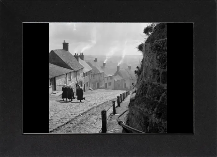 Gerahmter Druck : Goldhügel, Shaftesbury, Dorset a091482