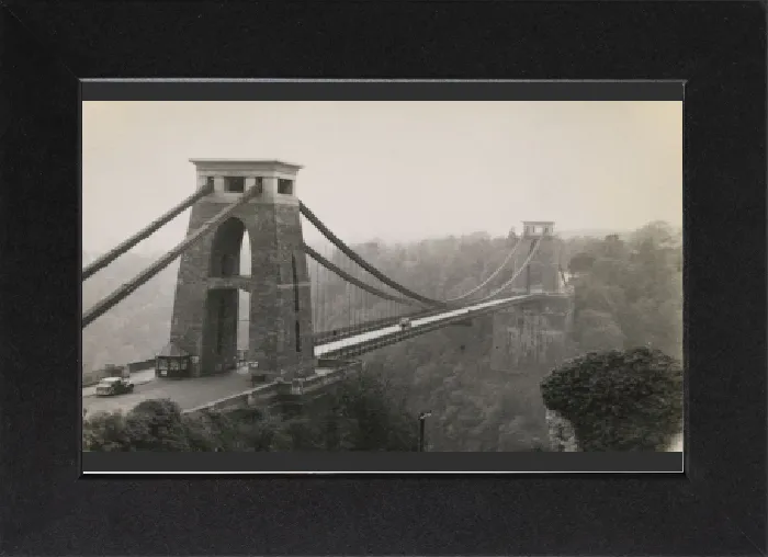 Gerahmter Druck : Clifton-Suspensionbrücke JRU01_01_225