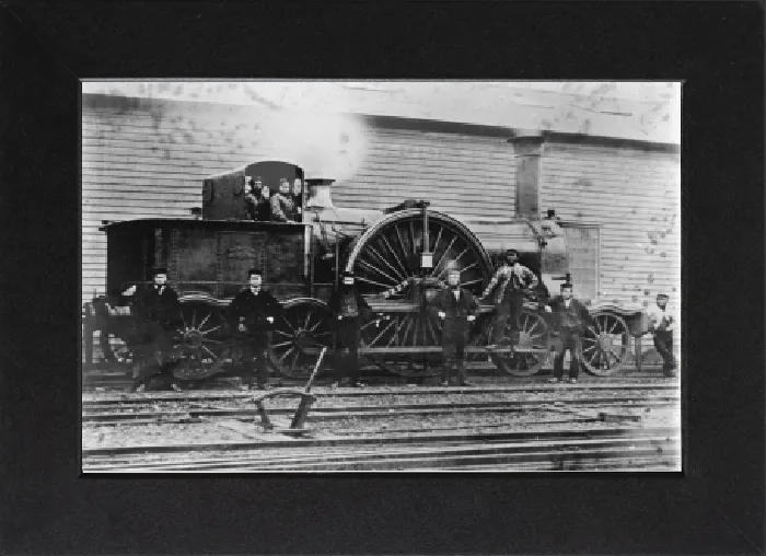 Gerahmter Druck : Bristol und Exeter Eisenbahn Breitspurlokomotiv Gerahmter Druck : Bristol und Exeter Eisenbahn Breitspurlokomotiv