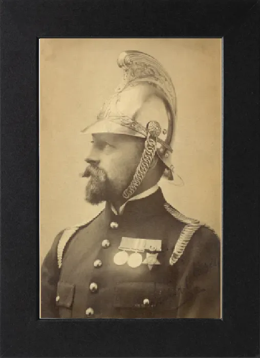 Gerahmter Druck : Lionel de Latour Wells, Chef der Marineabteilung des Hauptquartiers Gerahmter Druck : Lionel de Latour Wells, Chef der Marineabteilung des Hauptquartiers