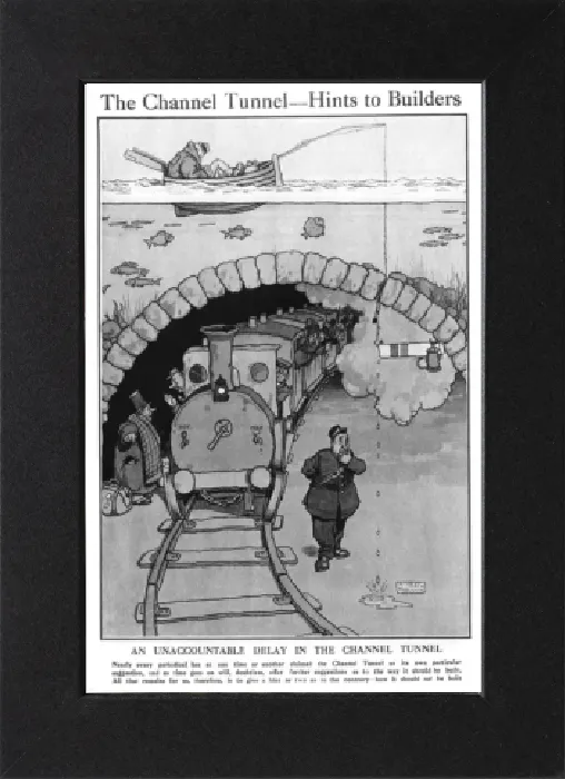 Gerahmter Druck : Der Channel-Tunnel - Hinweise für die Bauarbeiter, Heath Robinson Gerahmter Druck : Der Channel-Tunnel - Hinweise für die Bauarbeiter, Heath Robinson