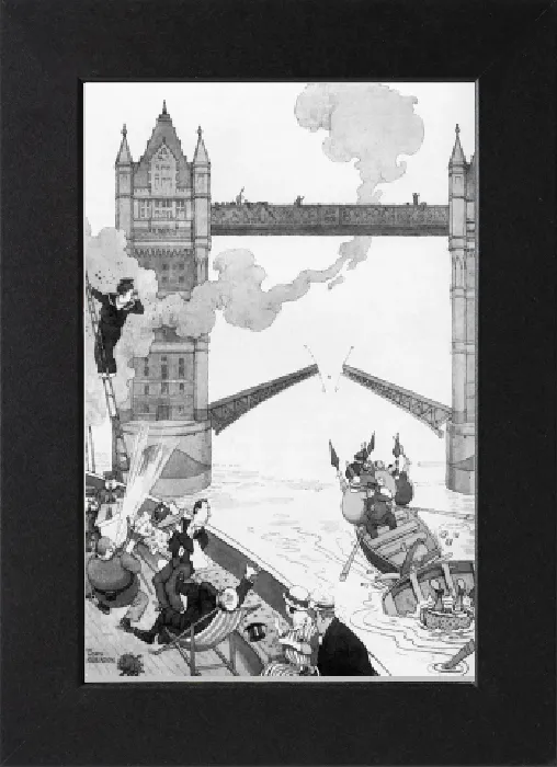 Gerahmter Druck : Folgen, Illustration von William Heath Robinson Gerahmter Druck : Folgen, Illustration von William Heath Robinson