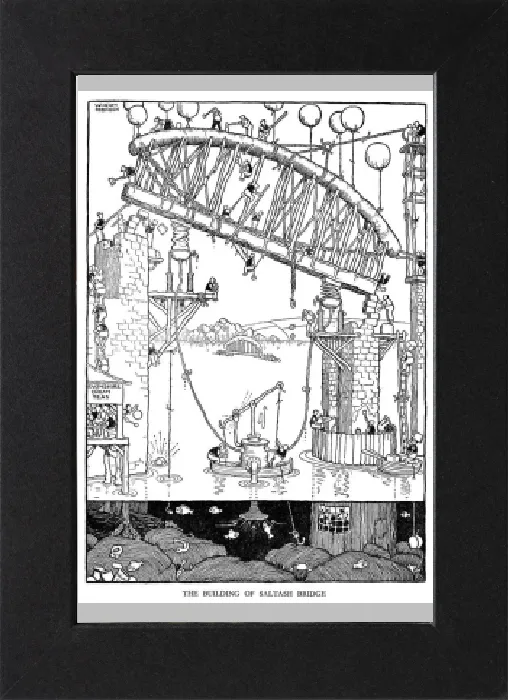 Gerahmter Druck : Illumination, Eisenbahn-Ribarldey von W.H. Heathcote-Stuart Gerahmter Druck : Illumination, Eisenbahn-Ribarldey von W.H. Heathcote-Stuart