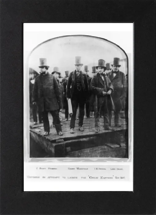 Gerahmter Druck : Brunel bei der G.E.-Launch Gerahmter Druck : Brunel bei der G.E.-Launch