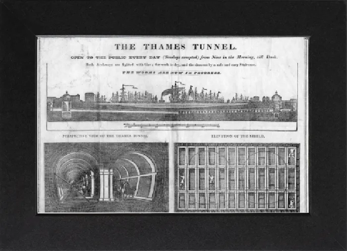 Gerahmter Druck : Der Thames-Tunnel zwischen Wapping und Rotherhithe Gerahmter Druck : Der Thames-Tunnel zwischen Wapping und Rotherhithe