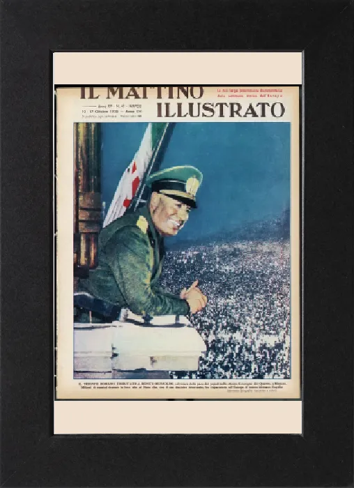 Gerahmter Druck : Mussolini rettet Europa Gerahmter Druck : Mussolini rettet Europa