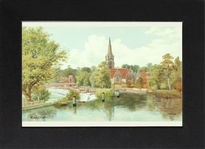 Gerahmter Druck : Fluss Themse in Marlow, Buckinghamshire Gerahmter Druck : Fluss Themse in Marlow, Buckinghamshire