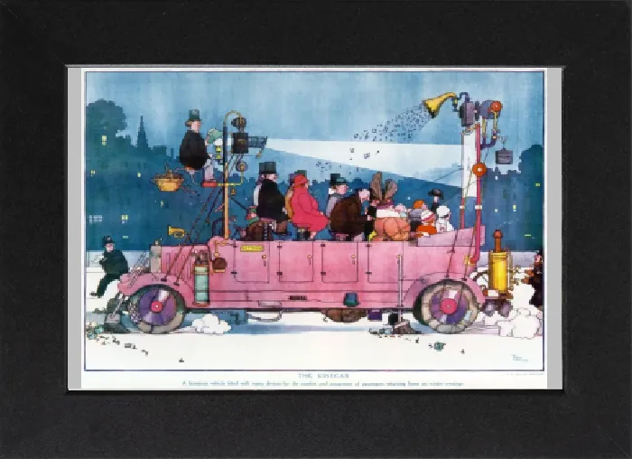 Gerahmter Druck : Das Kinecar von William Heath Robinson Gerahmter Druck : Das Kinecar von William Heath Robinson