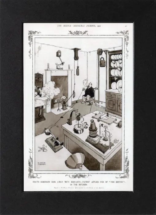 Gerahmter Druck : Heath Robinson Küche 3 von 4 Gerahmter Druck : Heath Robinson Küche 3 von 4