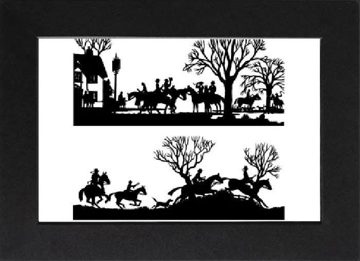 Gerahmter Druck : Schatten der Jagd von H.L.Oakley Gerahmter Druck : Schatten der Jagd von H.L.Oakley