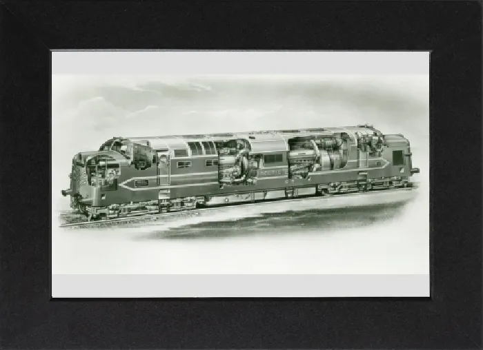 Gerahmter Druck : Dampflok Deltic DP 1 Gerahmter Druck : Dampflok Deltic DP 1