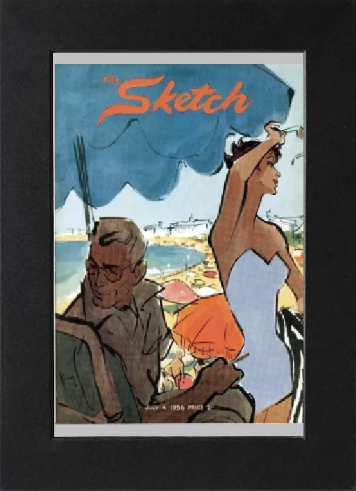 Gerahmter Druck : Vorderseite des Magazins The Sketch Gerahmter Druck : Vorderseite des Magazins The Sketch