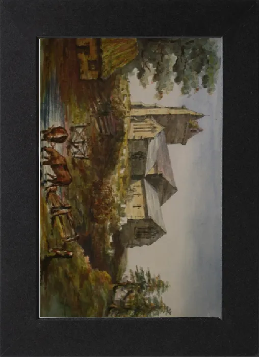 Gerahmter Druck : Die St-Johns-Kirche in Ston bei Aylesbury im Buckinghamshire