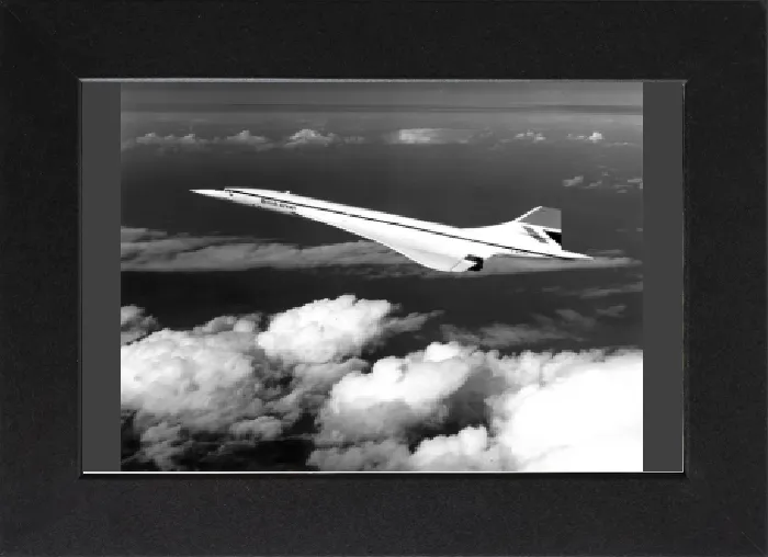 Gerahmter Druck : Concorde 206 G-BOA im Flug Gerahmter Druck : Concorde 206 G-BOA im Flug