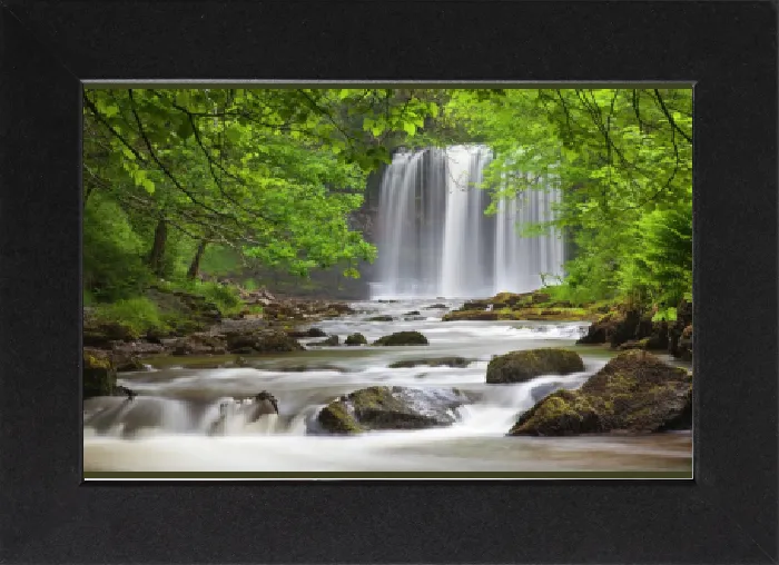 Gerahmter Druck : Sgwd yr Eira Wasserfälle im Nationalpark Brecon Beacons in Südwales im Vereinigten Königreich Europa Gerahmter Druck : Sgwd yr Eira Wasserfälle im Nationalpark Brecon Beacons in Südwales im Vereinigten Königreich Europa