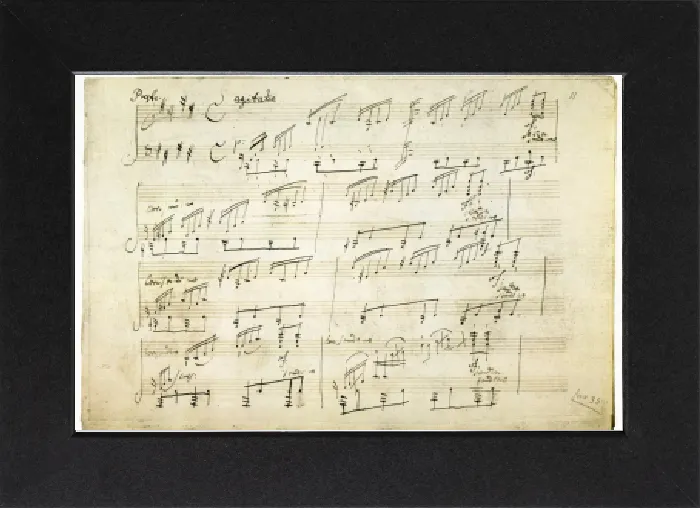 Gerahmter Druck : BEETHOVEN: SONATE IN ES MINOR, OPUS 111. Eine Seite aus der Sonate im Es-Moll-Modus (Op. Gerahmter Druck : BEETHOVEN: SONATE IN ES MINOR, OPUS 111. Eine Seite aus der Sonate im Es-Moll-Modus (Op.