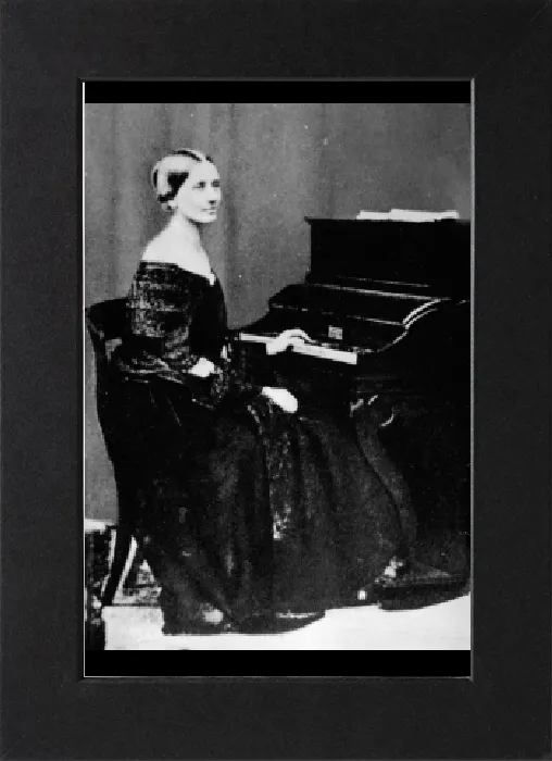 Gerahmter Druck : Klara Schumann (1819-1896). Deutsche Pianistin. Ehefrau von Robert Schumann (1810-1856) Gerahmter Druck : Klara Schumann (1819-1896). Deutsche Pianistin. Ehefrau von Robert Schumann (1810-1856)