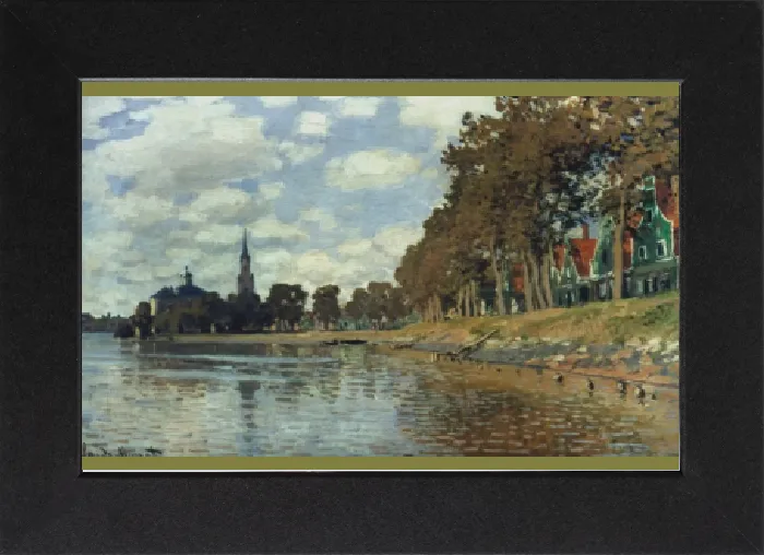 Gerahmter Druck : MONET: ZA ND AM (HOLLAND). Öl auf Leinwand aus dem Jahr 1871 von Claude Monet Gerahmter Druck : MONET: ZA ND AM (HOLLAND). Öl auf Leinwand aus dem Jahr 1871 von Claude Monet