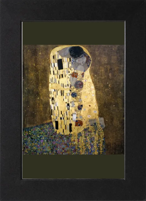 Gerahmter Druck : Klimt: Die Küsse, 1907-08. Öl auf Leinwand von Gustav Klimt Gerahmter Druck : Klimt: Die Küsse, 1907-08. Öl auf Leinwand von Gustav Klimt