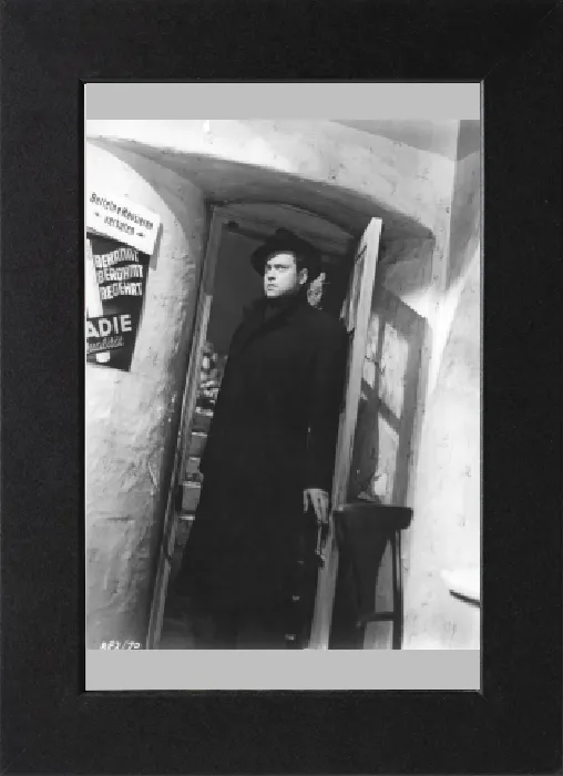 Gerahmter Druck : Orson Welles als Harry Lime in Der Dritte Mann Gerahmter Druck : Orson Welles als Harry Lime in Der Dritte Mann