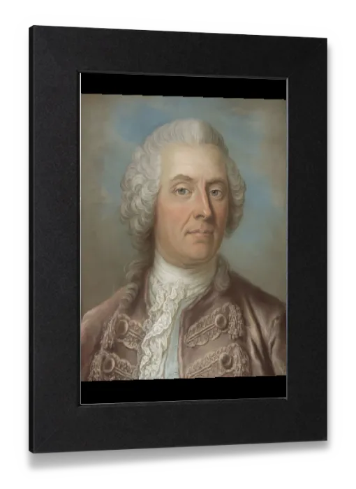 Gerahmter Druck : Gustaf Lundberg; geboren am 17.August 1695 in Stockholm, gestorben am 18.März 1786
