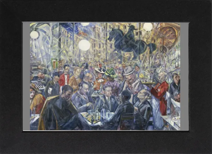 Gerahmter Druck : Italien Florenz Die Gruppe Solaria im Caffè Giubbe Rosse in Florenz von 1942 bis 1968 Gerahmter Druck : Italien Florenz Die Gruppe Solaria im Caffè Giubbe Rosse in Florenz von 1942 bis 1968