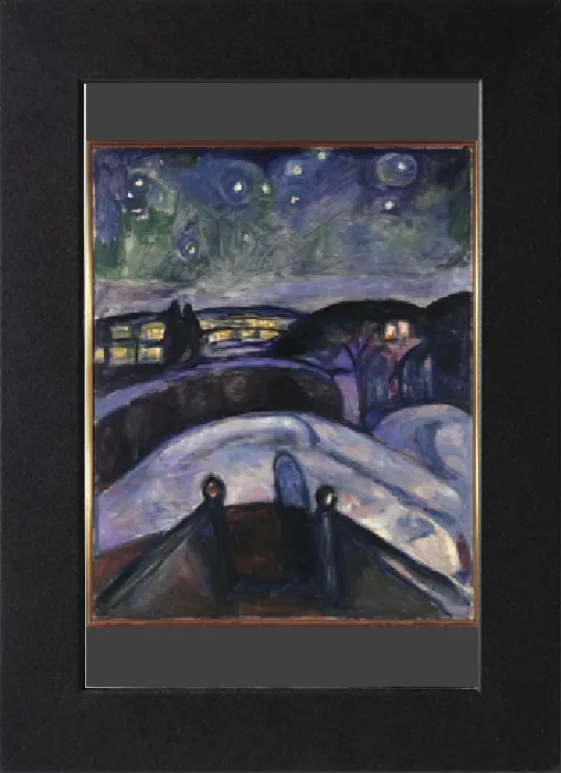 Gerahmter Druck : Norwegen, Oslo, Sternennacht Gerahmter Druck : Norwegen, Oslo, Sternennacht