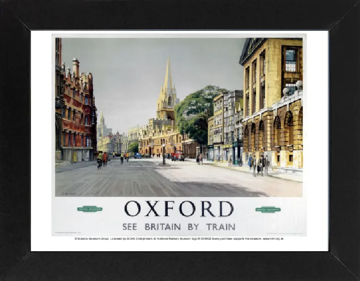 Gerahmter Druck : Oxford, BR (WR), Poster von 1958 Gerahmter Druck : Oxford, BR (WR), Poster von 1958