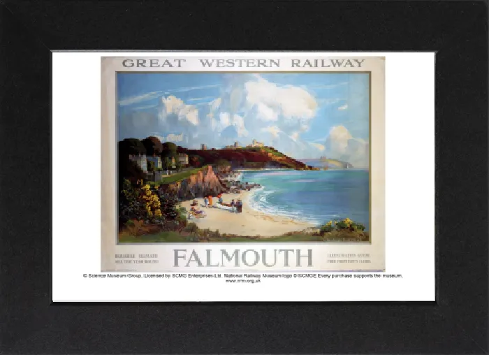 Gerahmter Druck : Falmouth, GWR Poster 1923 - 1942 Gerahmter Druck : Falmouth, GWR Poster 1923 - 1942