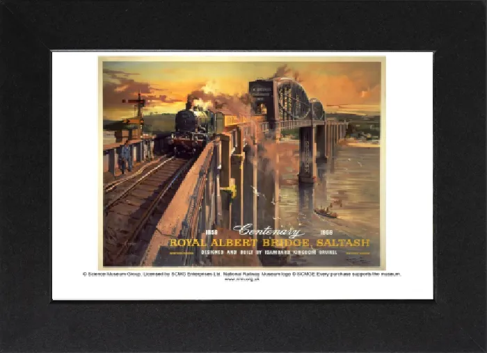 Gerahmter Druck : Der Königliche Albertrangierbrücke in Saltschall, BR (WR), Plakat aus dem Jahr 1958 Gerahmter Druck : Der Königliche Albertrangierbrücke in Saltschall, BR (WR), Plakat aus dem Jahr 1958