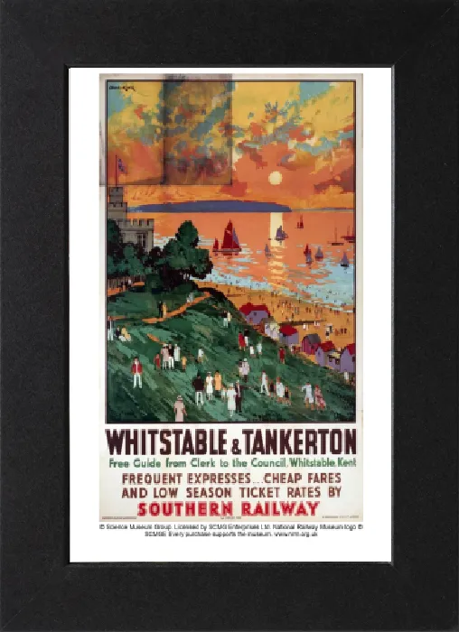 Gerahmter Druck : Whitstable und Tankerton, SR-Plakate, 1936 Gerahmter Druck : Whitstable und Tankerton, SR-Plakate, 1936