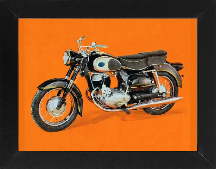Gerahmter Druck : Motorradillustration Gerahmter Druck : Motorradillustration