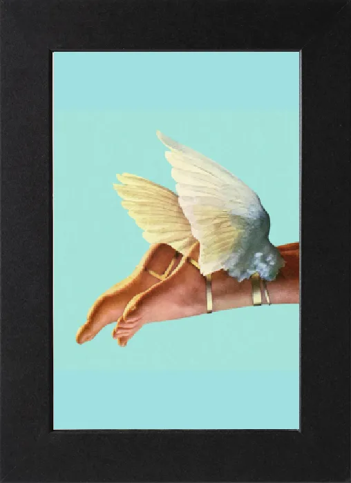 Gerahmter Druck : Winged Füße in atemberaubender Kunstillustration Gerahmter Druck : Winged Füße in atemberaubender Kunstillustration