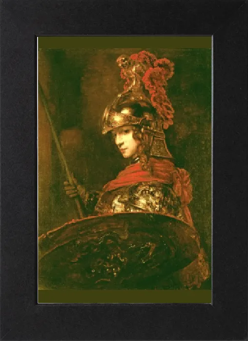 Gerahmter Druck : Die Pallas Athene oder Rüstige Figur, 1664 / 65 (Öl auf Leinwand) Gerahmter Druck : Die Pallas Athene oder Rüstige Figur, 1664 / 65 (Öl auf Leinwand)
