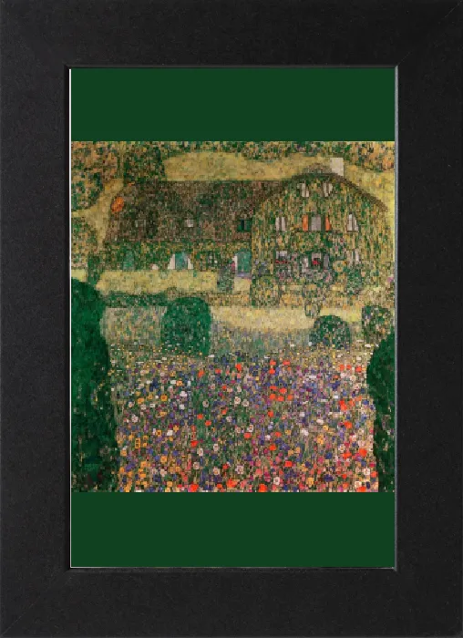Gerahmter Druck : Landhaus am Attersee um 1914 (Öl auf Leinwand)