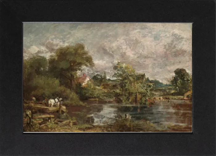 Gerahmter Druck : Der weiße Gaul, 1818-19 (Öl auf Leinwand). Gerahmter Druck : Der weiße Gaul, 1818-19 (Öl auf Leinwand).
