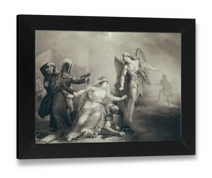 Gerahmter Druck : Spanien, Spanische Frage 1808–1814), Legende der Befreiung Spaniens von Napoleons Allegorie zur Lithographie SPANISCHES Königreich MADRID (AUTONOME GEMEINSCHAFT) Madrid. Historisches Museum Gerahmter Druck : Spanien, Spanische Frage 1808–1814), Legende der Befreiung Spaniens von Napoleons Allegorie zur Lithographie SPANISCHES Königreich MADRID (AUTONOME GEMEINSCHAFT) Madrid. Historisches Museum
