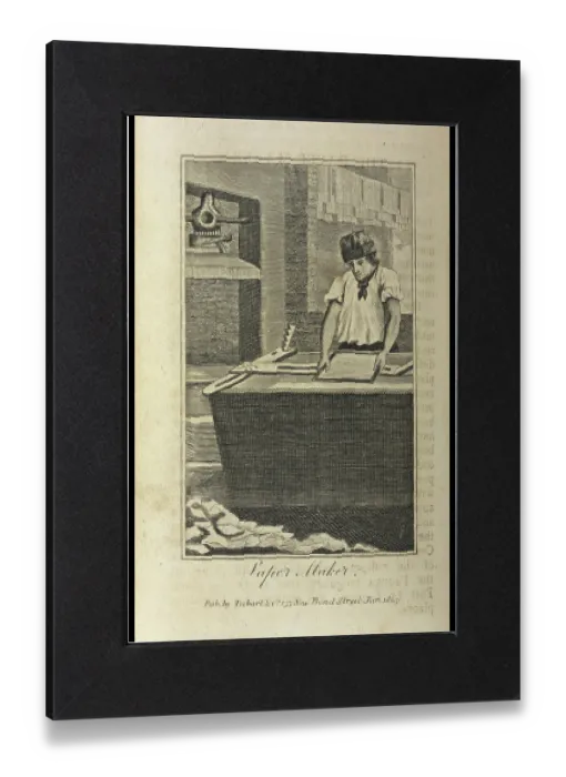 Gerahmter Druck : Papiermacher Gerahmter Druck : Papiermacher