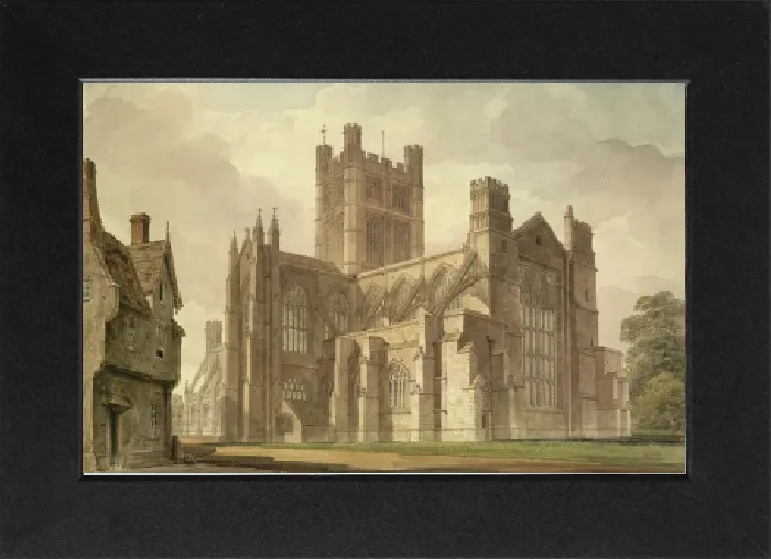Gerahmter Druck : Ansicht der Bath Abbey
