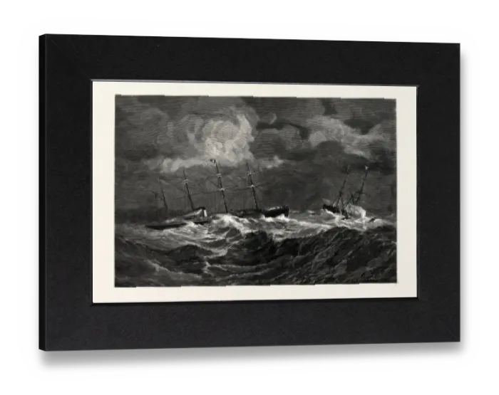 Gerahmter Druck : Die Rettung, von J.O.Davidson Gerahmter Druck : Die Rettung, von J.O.Davidson