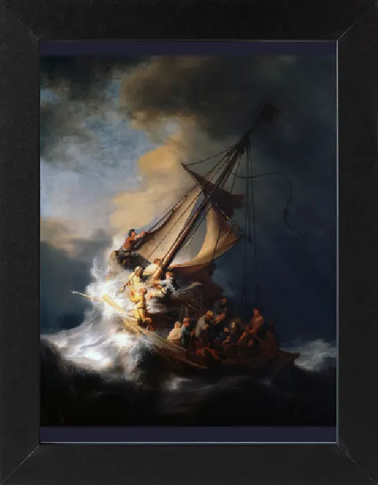 Gerahmter Druck : Christ im Sturm auf dem See von Galiläa, 1633. Künstler: Rembrandt van Rijn (1606-1669) Gerahmter Druck : Christ im Sturm auf dem See von Galiläa, 1633. Künstler: Rembrandt van Rijn (1606-1669)