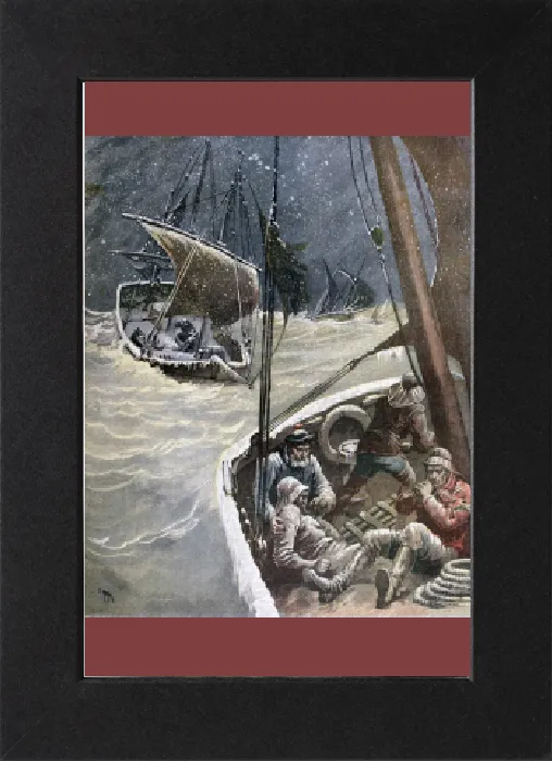 Gerahmter Druck : Neufundland Fischer, 1892. Künstler: Henri Meyer Gerahmter Druck : Neufundland Fischer, 1892. Künstler: Henri Meyer