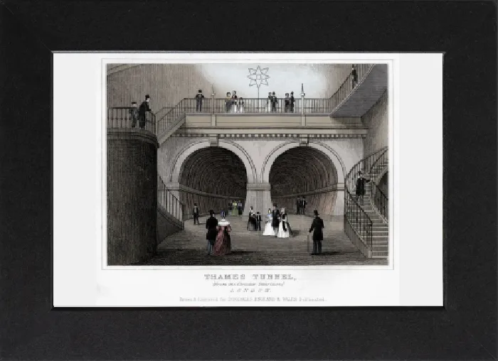 Gerahmter Druck : Thames-Tunnel, London aus dem 19.Jhdt Gerahmter Druck : Thames-Tunnel, London aus dem 19.Jhdt