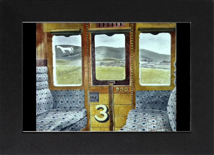 Gerahmter Druck : Bahnlandschaft, 1940. Künstler: Eric Ravilious Gerahmter Druck : Bahnlandschaft, 1940. Künstler: Eric Ravilious