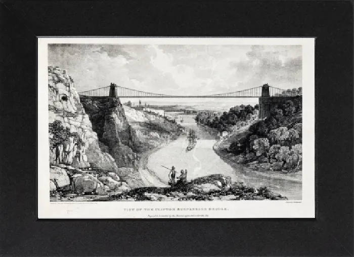 Gerahmter Druck : Blick auf die Clifton-Suspensionbrücke Gerahmter Druck : Blick auf die Clifton-Suspensionbrücke