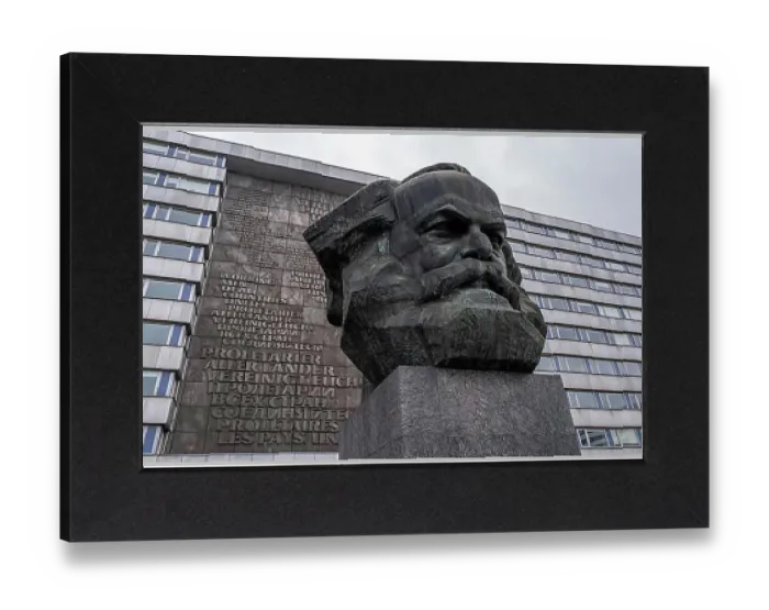 Gerahmter Druck : Denkmal Karl Marx, Chemnitz, Sachsen, Deutschland, Europa. Gerahmter Druck : Denkmal Karl Marx, Chemnitz, Sachsen, Deutschland, Europa.