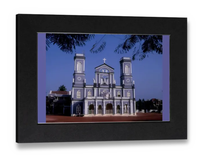 Gerahmter Druck : Mangaladeutscher Kirche, 1648 A.D., Mangalore (Kannada) Gerahmter Druck : Mangaladeutscher Kirche, 1648 A.D., Mangalore (Kannada)