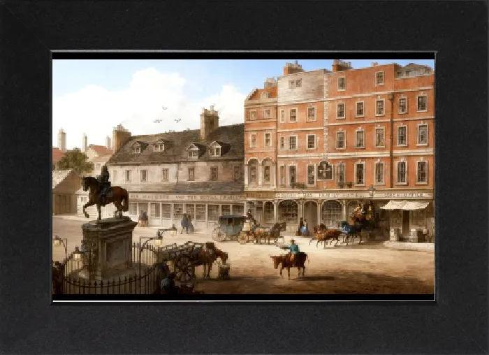 Gerahmter Druck : Charing Cross Hotel, 1750, London Gerahmter Druck : Charing Cross Hotel, 1750, London
