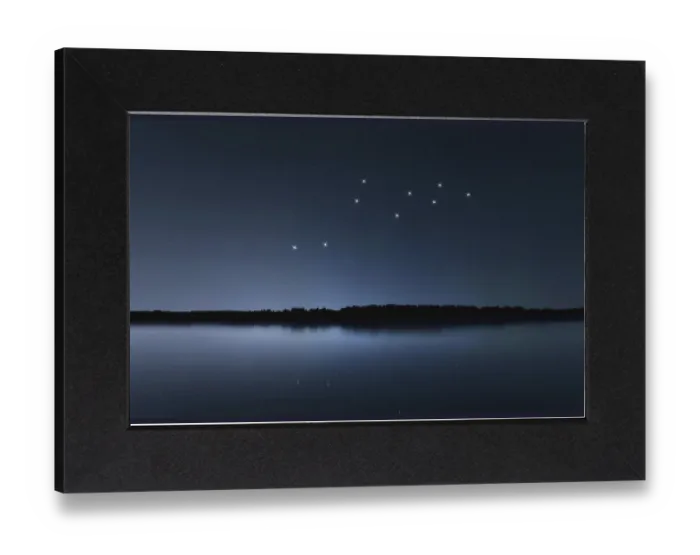 Gerahmter Druck : Sternbild Lacerta, Nachthimmel. Gerahmter Druck : Sternbild Lacerta, Nachthimmel.