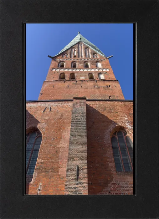 Gerahmter Druck : St. Johannis, älteste Kirche in der Stadt